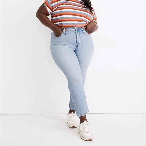 Madewell The Perfect Vintage Jeans Straight Leg Plus Sz 24W Light Blue Wash - Picture 1 of 10